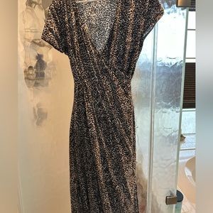 Old navy wrap dress, leopard print
